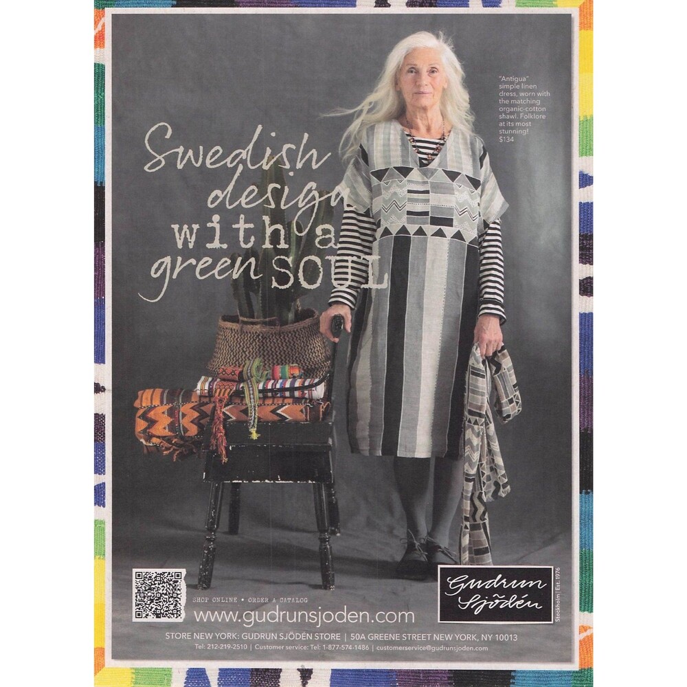 Gudrun Sjoden Swedish Design With A Green Soul Fashion Print Ad wall decor art
